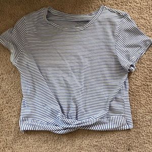 Women’s blue crop top